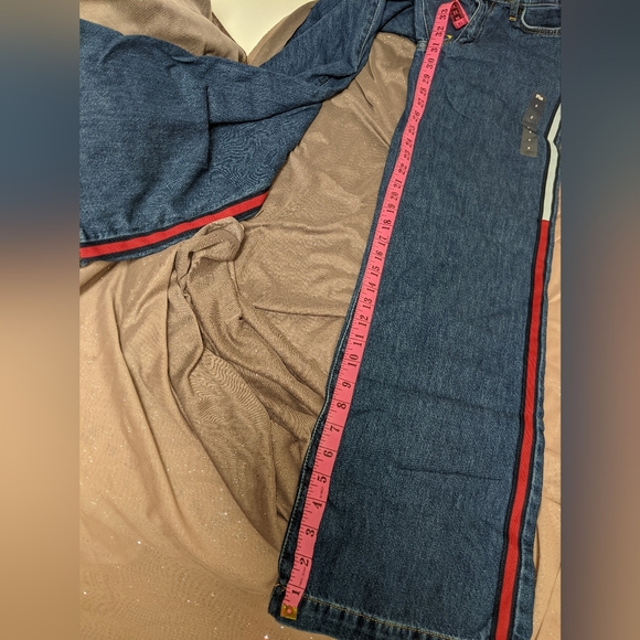 Tommy Hilfiger Wide Leg Logo Jeans New - Picture 7 of 10
